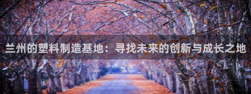 太阳gg登录：兰州的塑料制造基地：寻找未来的创新与成长之地