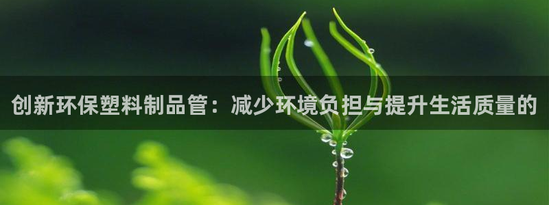 太阳手机游戏：创新环保塑料制品管：减少环境负担与提升生活质量